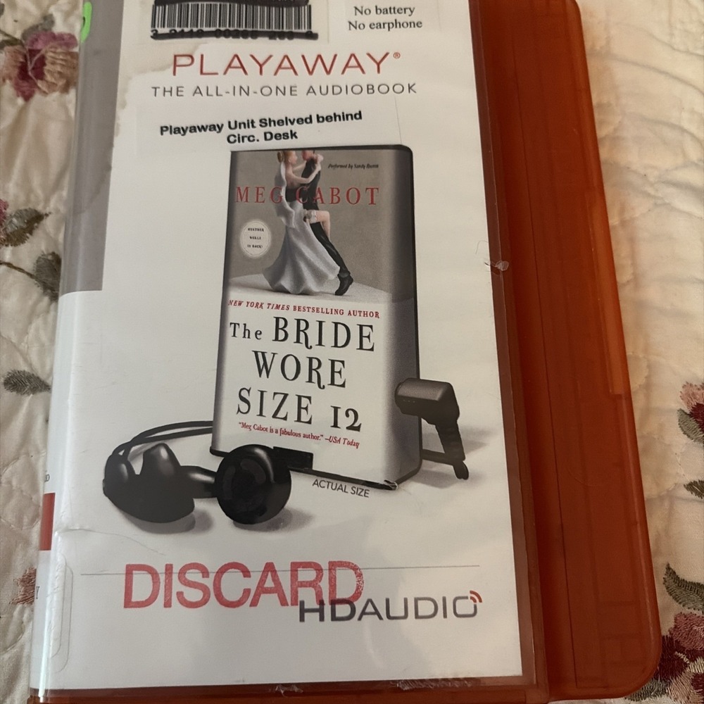 Playaway Audiobook Audio Book Ex Library - The Bride Wore Size 12 By Meg Cabot